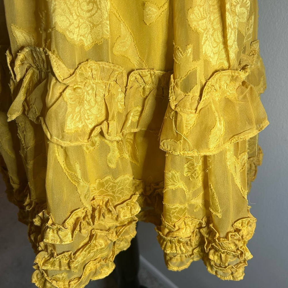Lulu's Mustard Ruffle Dress - Picture 2 of 7